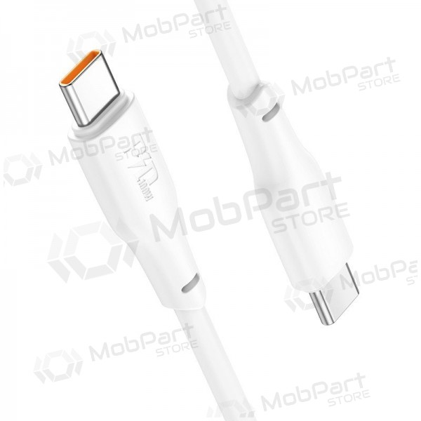 USB-C-kabel Hoco X93 USB-C til USB-C 1 m 100 W hvit