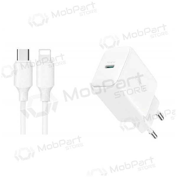 Lader Joyroom JR-TCF20 USB-C PD20W + USB-C to Lightning cable 1.0m hvit