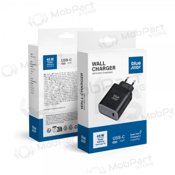 Nettlader Blue Star TFB-TC-45W 45 W USB-C svart