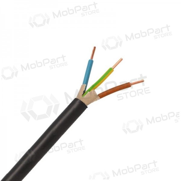 Lietkabelis CYKY 3x6 mm2 strømkabel (1 m)