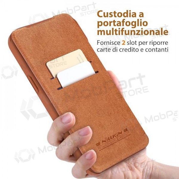 Apple iPhone 14 Plus deksel „Nillkin Leather“ (brun) Apple iPhone 14 Plus deksel „Nillkin Leather“ (brun)