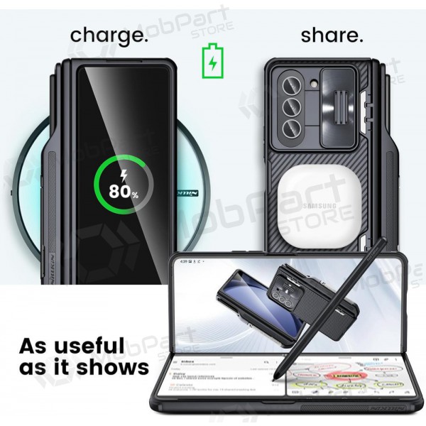 Samsung Galaxy Z Fold4 deksel „Nillkin CamShield Pro“ (svart) Samsung Galaxy Z Fold4 deksel „Nillkin CamShield Pro“ (svart)