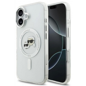 Apple iPhone 17 deksel - Karl Lagerfeld IML K&CH Heads Metal Frame MagSafe (gjennomsiktig)