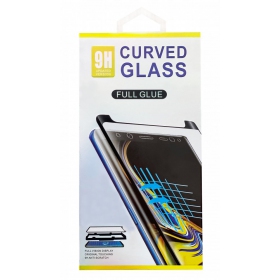 Samsung Galaxy Note 20 Ultra herdet glass skjermbeskytter "9D Curved Full Glue" (with fingerprint holes) (svart)