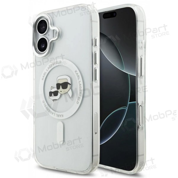 Apple iPhone 17 deksel - Karl Lagerfeld IML K&CH Heads Metal Frame MagSafe (gjennomsiktig)