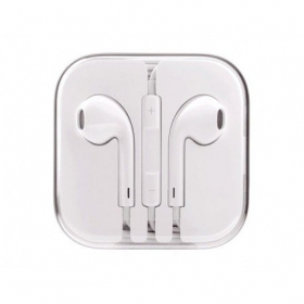 Hodetelefoner / ørepropper Apple iPhone 5G / 5S / 5C / 6 / 6 Plus (hvitt)
