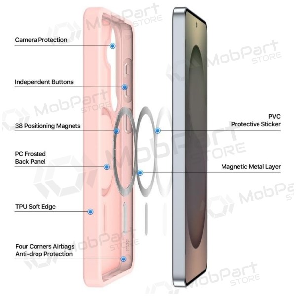 Samsung Galaxy S26 deksel - Dux Ducis Yind MagSafe (rosa)