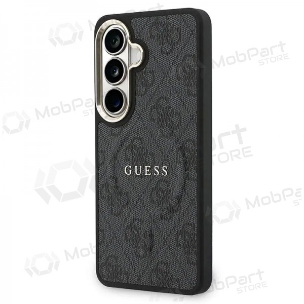 Samsung Galaxy S26 deksel - Guess PU Leather 4G Gold Frame Magnetic (svart)