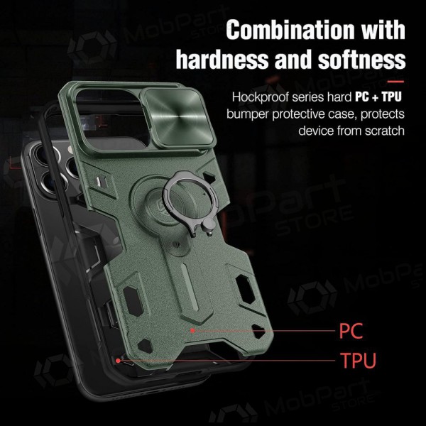 Apple iPhone 14 Pro deksel, etui „Nillkin Armor Pro“ (grønn) Apple iPhone 14 Pro deksel, etui „Nillkin Armor Pro“ (grønn)