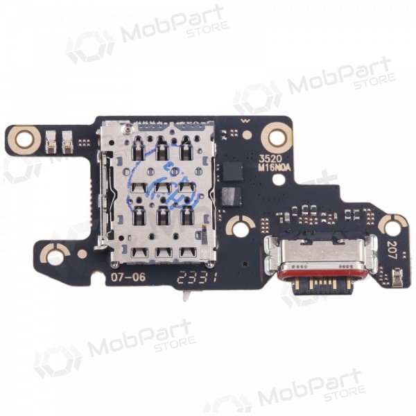 Xiaomi Redmi Note 13 Pro 5G, Poco X6 5G ladekontakt og mikrofon med flex (service pack) (original)