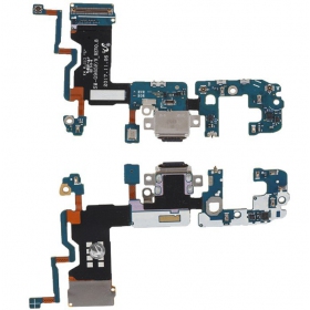 Lanksčioji flex kabel-kontakt Samsung G965F S9+ su įkrovimo kontaktu, mikrofonu HQ