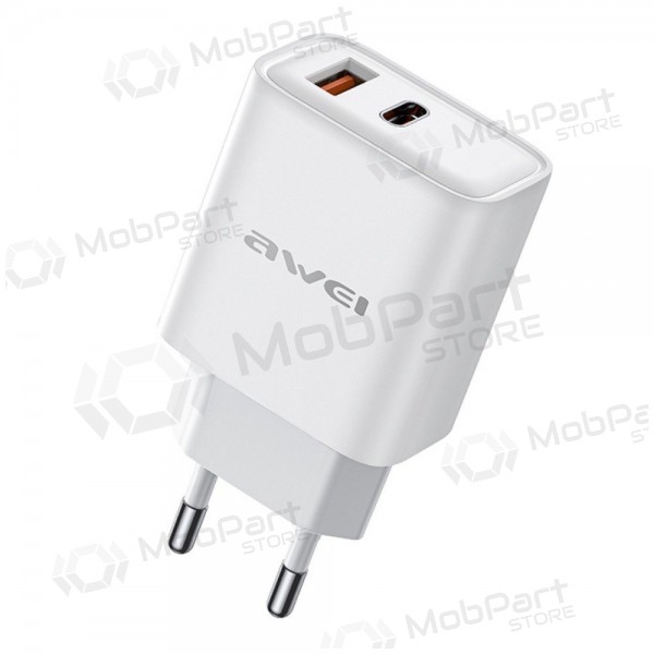 Lader Awei PD81-EU USB-A/USB-C hvit