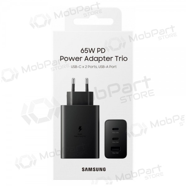 Nettlader Samsung EP-T6530NBEGEU 65 W 2x USB-C + USB-A svart