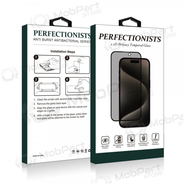 LCD apsauginis stikliukas 2.5D Privacy Perfectionists Samsung A566 A56 5G svart