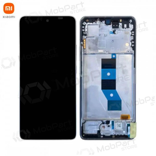 Xiaomi Poco M7 Pro 5G skjerm (sølvgrå) (med ramme) (original)