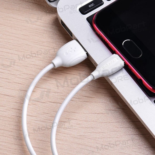 USB kabel Borofone BX19 USB-A to MicroUSB 1.0m hvit