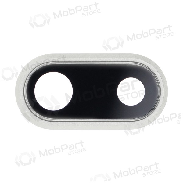 Apple iPhone 8 Plus kameraglass (sølvgrå) (med ramme)