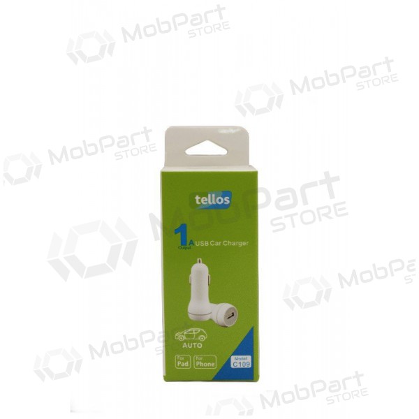 Lader for biler Tellos C109 USB 1A (hvit)