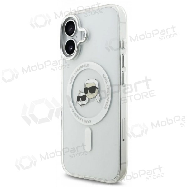 Apple iPhone 17 deksel - Karl Lagerfeld IML K&CH Heads Metal Frame MagSafe (gjennomsiktig)