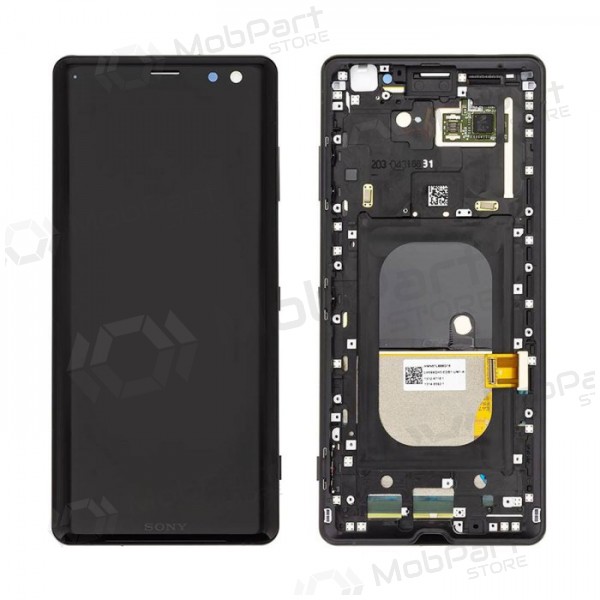 Sony Xperia XZ3 H8416 / H9436 skjerm (svart) (med ramme) (brukt grade B, original)