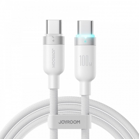USB-C-kabel Joyroom S-A63 USB-C til USB-C 1.2 m 100 W hvit