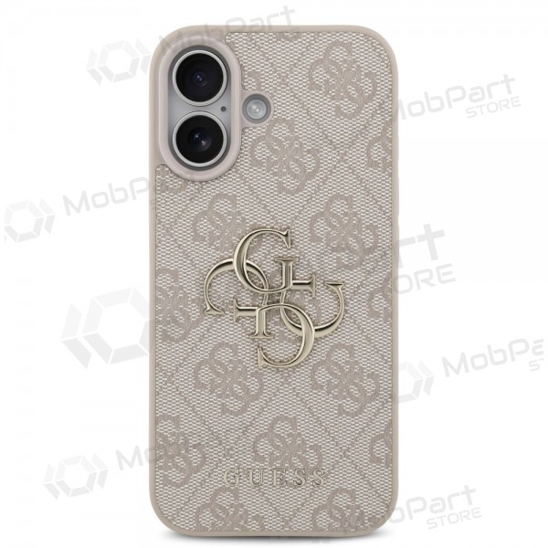 Apple iPhone 17 deksel - Guess PU 4G Metal Logo (rosa)