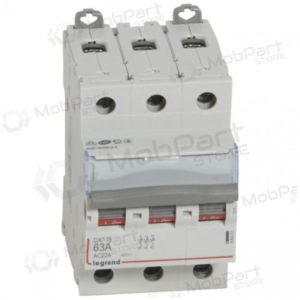 Automatsikring MCB RX3 Legrand 406461 (63A, 3P, 230V, 6kA)