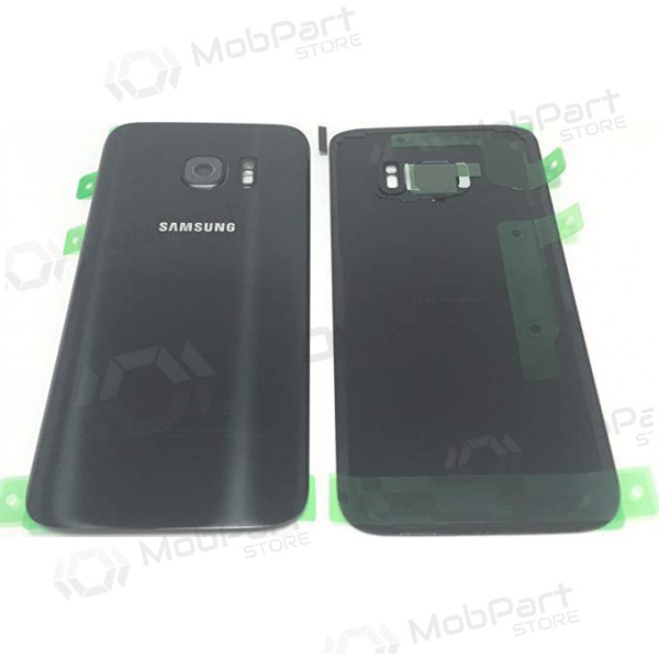 Samsung G930F Galaxy S7 bakside (svart) (brukt grade A, original)