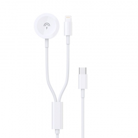 USB-C-kabel Dudao A12MAX-2in1 USB-C til iWatch / Lightning 1.2 m