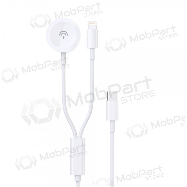 USB-C-kabel Dudao A12MAX-2in1 USB-C til iWatch / Lightning 1.2 m