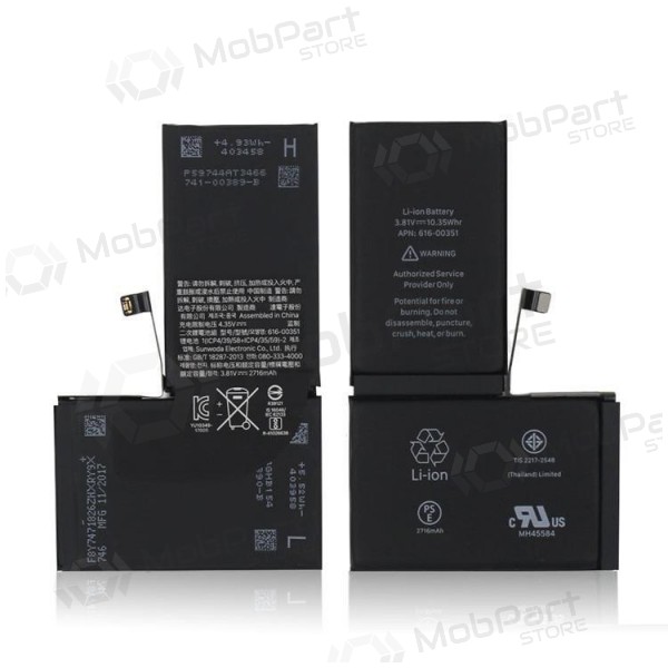 Apple iPhone X batteri / akkumulator (2716mAh) (brukt grade A, original)