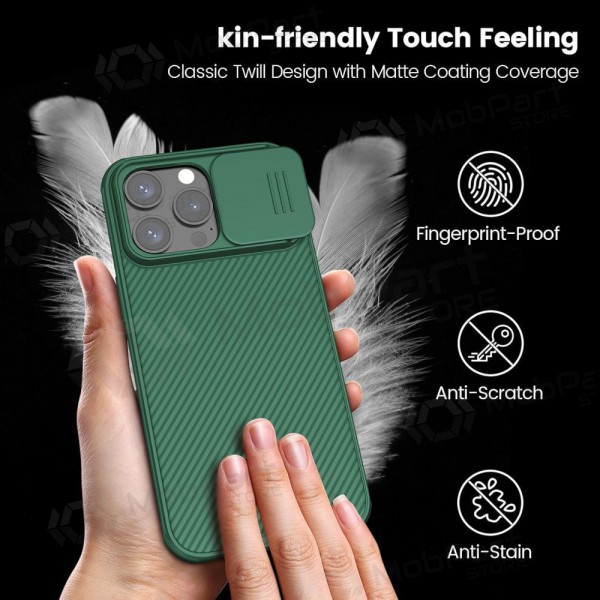 Apple iPhone 15 Pro deksel „Nillkin CamShield Pro“ (grønn)