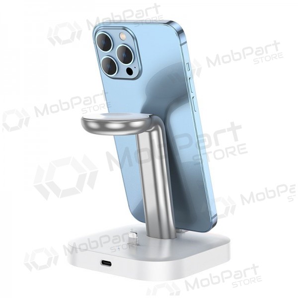Lader trådløs Hoco CW43 Graceful 3-in-1 hvit