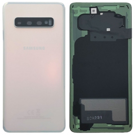 Samsung G973 Galaxy S10 bakside hvit (Prism White) (brukt grade A, original)