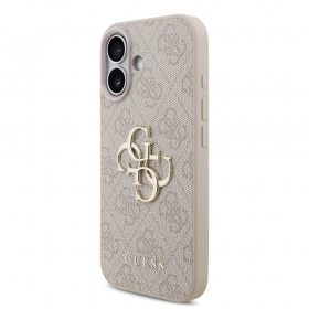 Apple iPhone 17 deksel - Guess PU 4G Metal Logo (grå)
