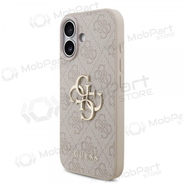 Apple iPhone 17 deksel - Guess PU 4G Metal Logo (rosa)