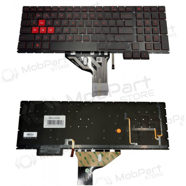 HP Omen 15-ce016na tastatur (US) (med belysning) HP Omen 15-ce016na tastatur (US) (med belysning)