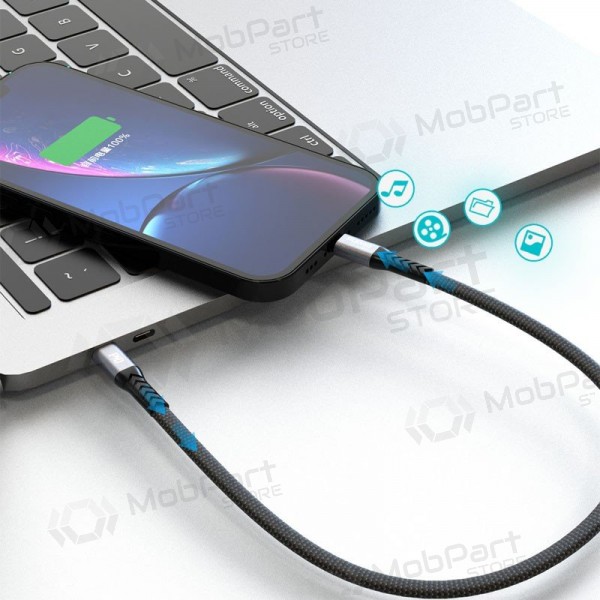 Lightning-kabel Dudao L10P USB-C til Lightning 0.23 m 20 W svart