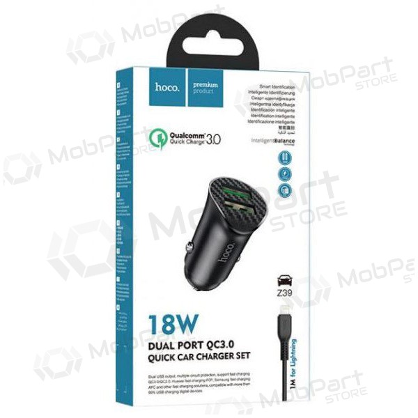 Lader for biler HOCO Z39 USB + 
