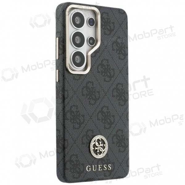 Samsung Galaxy S26 Ultra deksel - Guess PU Leather 4G Strass Logo Gold Frame Magnetic (svart)