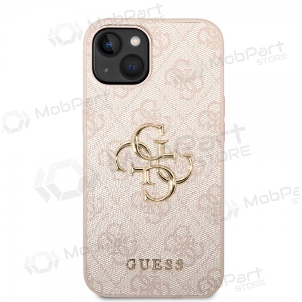 Apple iPhone 14 deksel - Guess PU 4G Metal Logo (rosa)