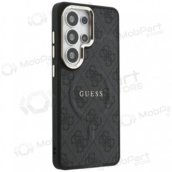 Samsung Galaxy S26 Ultra deksel - Guess PU Leather 4G Gold Frame Magnetic (svart)