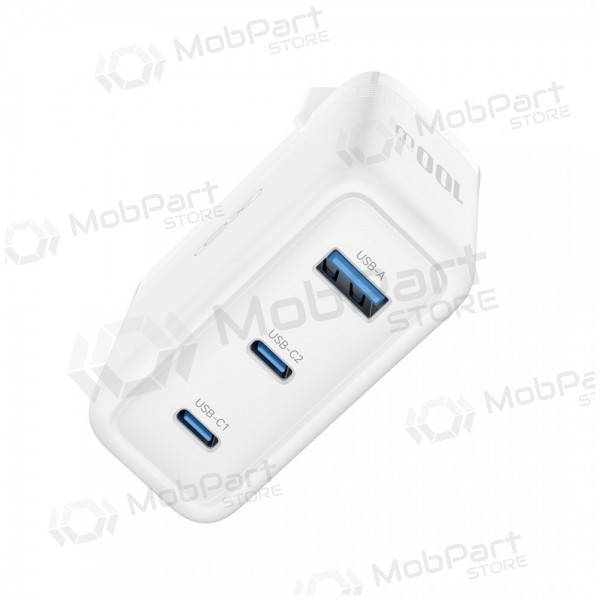 Telefonlader XO CE35 100 W 2x USB-C + USB-A hvit