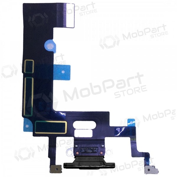 Apple iPhone XR ladekontakt og mikrofon med flex (svart) Apple iPhone XR ladekontakt og mikrofon med flex (svart)