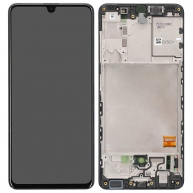 Samsung A415 Galaxy A41 2020 skjerm (svart) (med ramme) (service pack) (original)