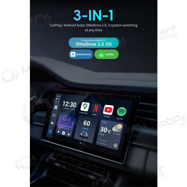 Trådløs CarPlay / Android Auto-adapter Ottocast OttoAiBox P3 PCS46 svart