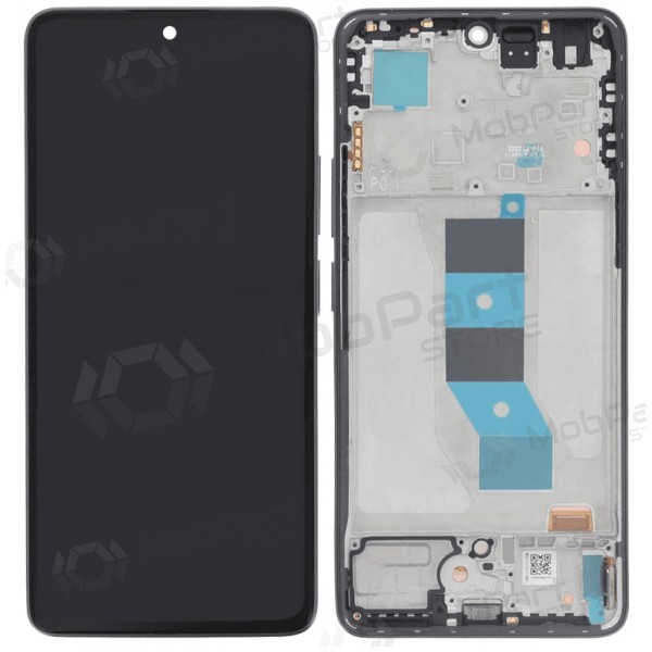 Ekranas Xiaomi Redmi Note 14 5Gmed lietimui jautriu stikliuku og rėmeliu Black OLED