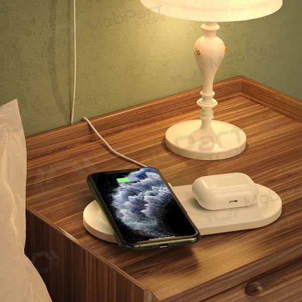 Lader trådløs Borofone BQ7 Prominent Dual (10W) (hvit)
