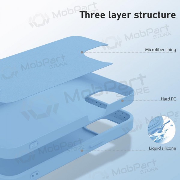 Apple iPhone 15 Pro deksel „Nillkin Silicone“ (lyseblå)