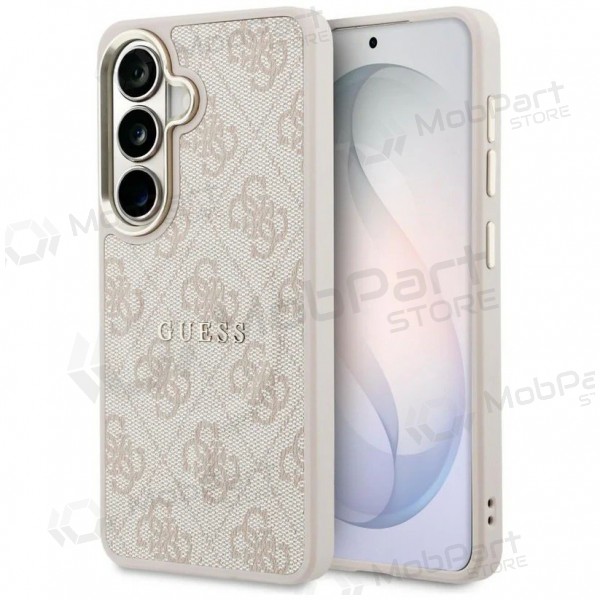 Samsung Galaxy S26 deksel - Guess PU Leather 4G Gold Frame Magnetic (rosa)